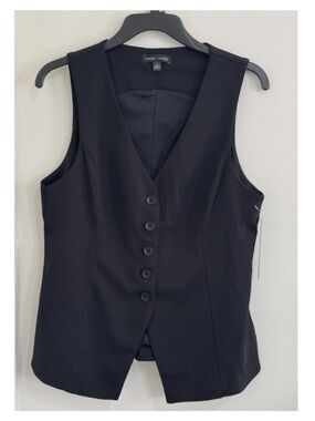 Moa Moa nwt size small Black Button-Front Vest